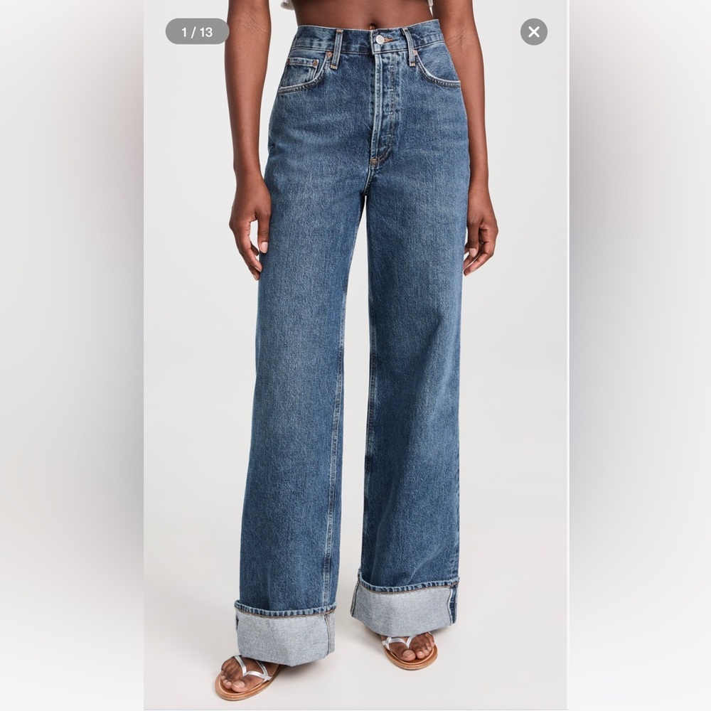 AGOLDE Dame Wide-Leg Cuffed Jean 27